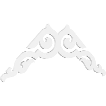 Ekena Millwork Pitch Rotherham Architectural Grade PVC Gable Pediment, 72"W x 30"H x 1"P (10/12) GPP072X030X100ROT